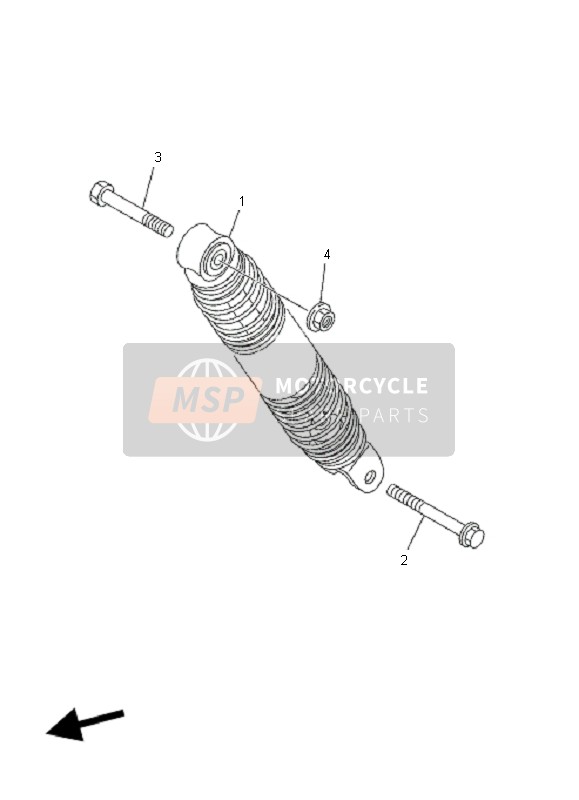 Yamaha CS50R-AC JOG 2010 Rear Suspension for a 2010 Yamaha CS50R-AC JOG